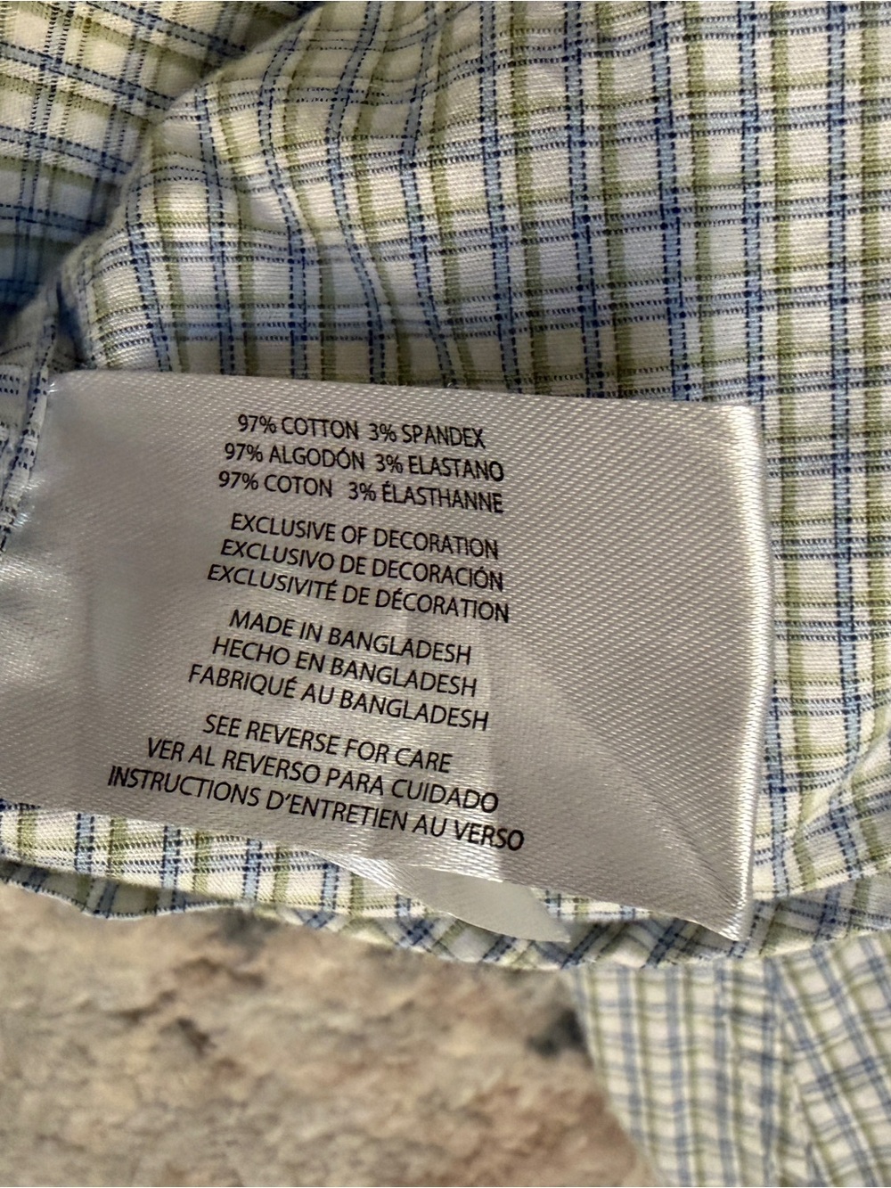 Banana Republic Button-Down Shirt Men's XL White/Green/Blue Slim Fit Long Sleev - Picture 4 of 8